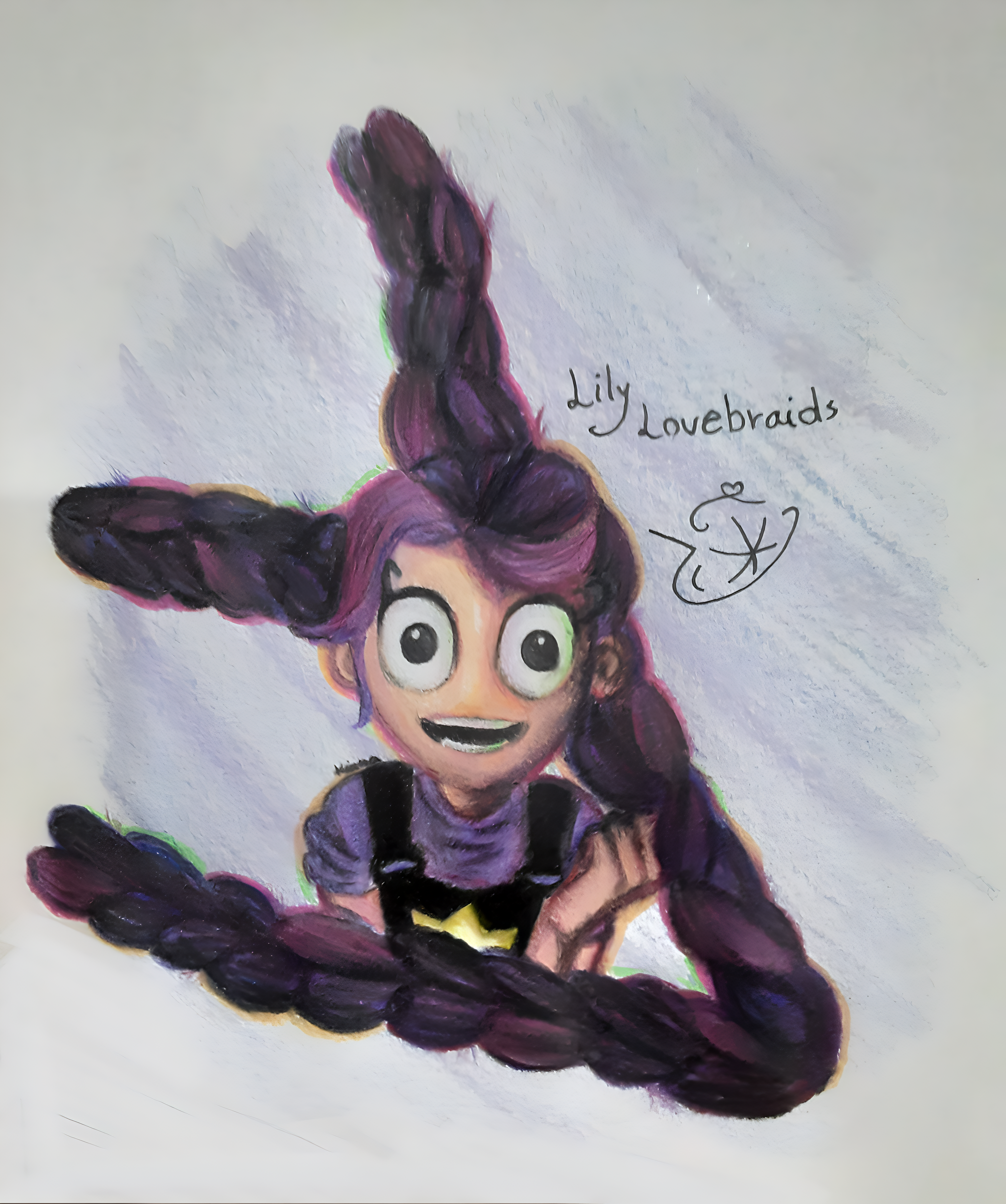 نقاشیLily love braids.(𝕂𝕀𝔸ℕ𝔸) — نقاشی و رنگ آمیزی باهوشک