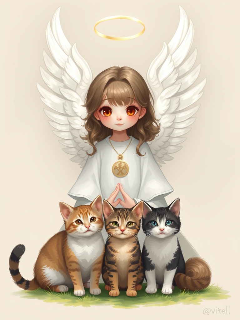فرشته ی گربه ها ساخت خودم 🖼🎀💫 — فانتزی و جذاب باهوشک