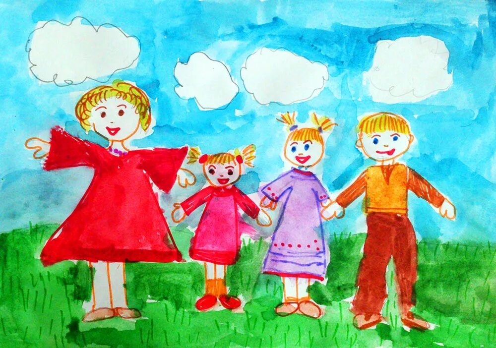 نقاشی خانواده — نقاشی و رنگ آمیزی باهوشک