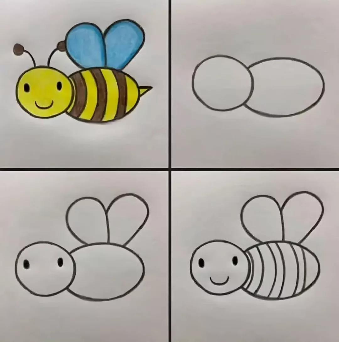 آموزش نقاشی زنبور