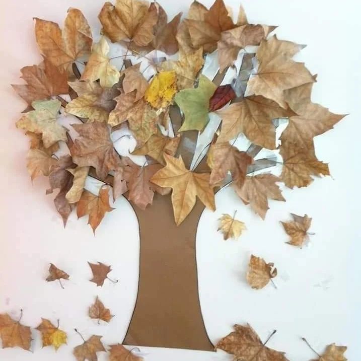 کاردستی با برگهای پاییزی — کاردستی باهوشک