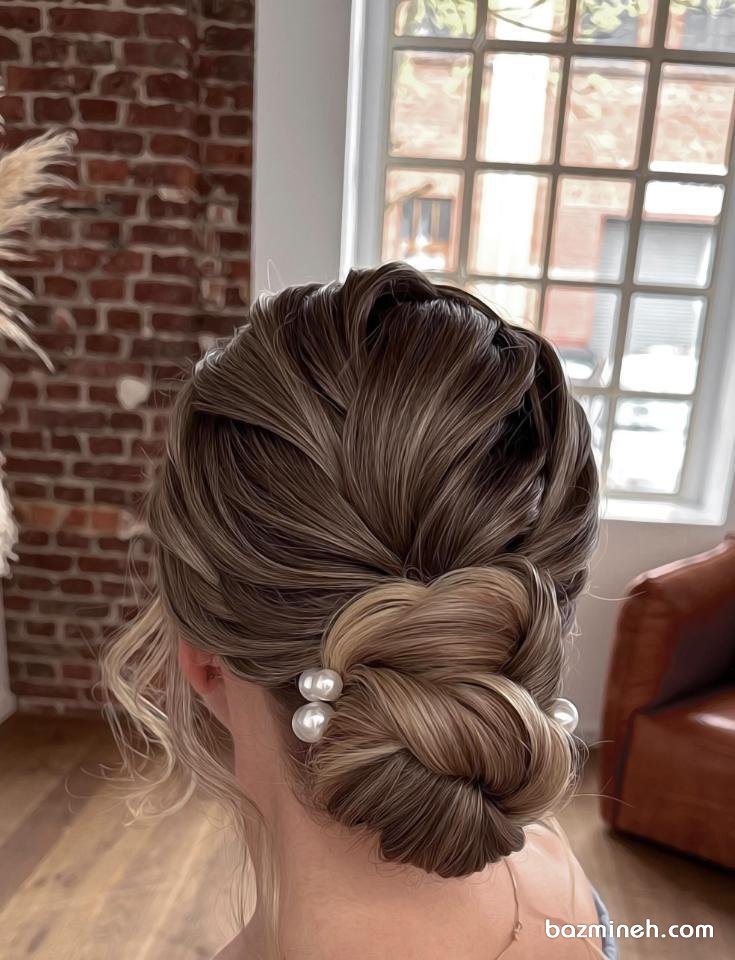 مدل شینیون بسته جدید